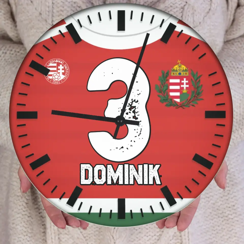 Focis ajándék falióra - magyar mezes egyedi névvel