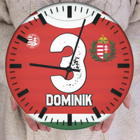 Focis ajándék falióra - magyar mezes egyedi névvel