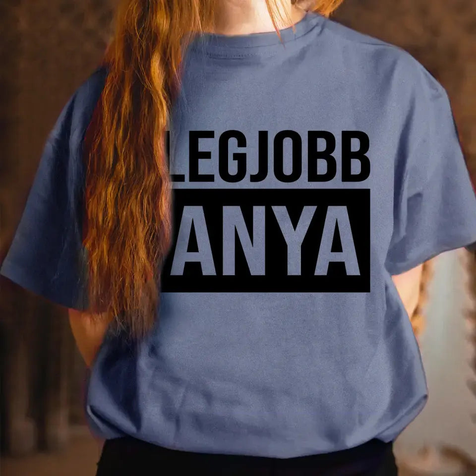 Egyedi ajándék anyukáknak - Legjobb Anya póló kék