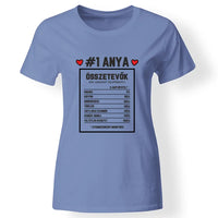 Egyedi ajándék anyukáknak - Anya összetevői póló kék