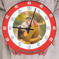 Negyvenes szülinapi óra képpel