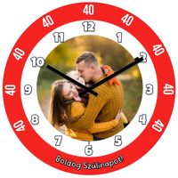 Negyvenes szülinapi óra képpel