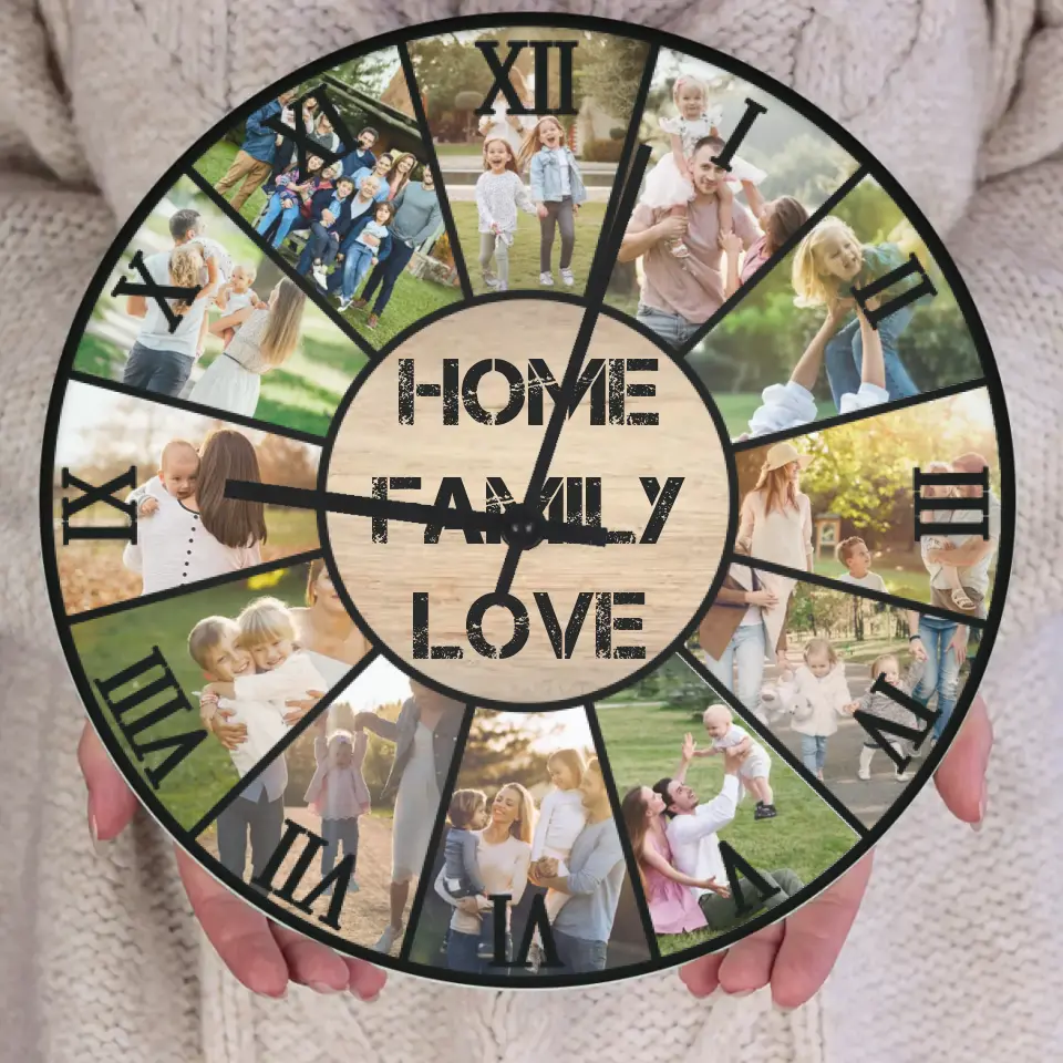 Home Family Love 12 képes falióra