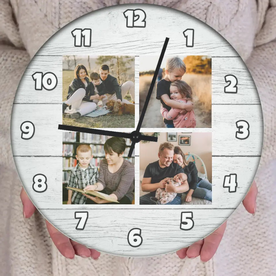 Fa mintás több képes fali óra