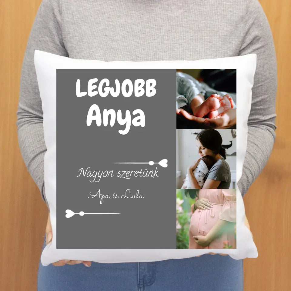 Anyák napi párna 3 képpel