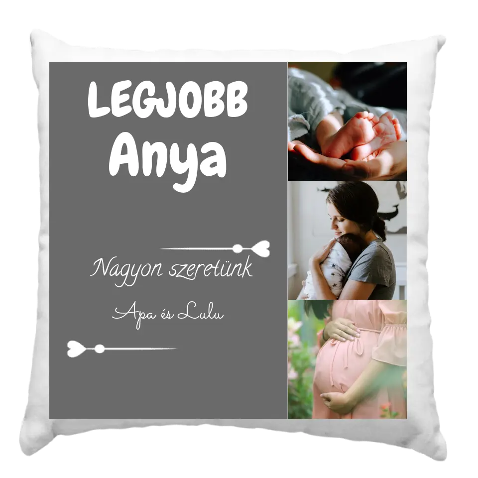 Anyák napi párna 3 képpel