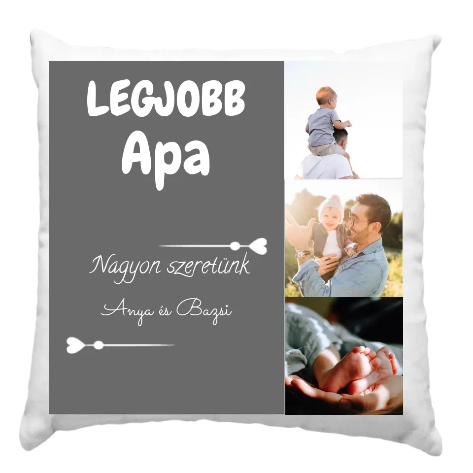 Apák napi párna 3 képpel