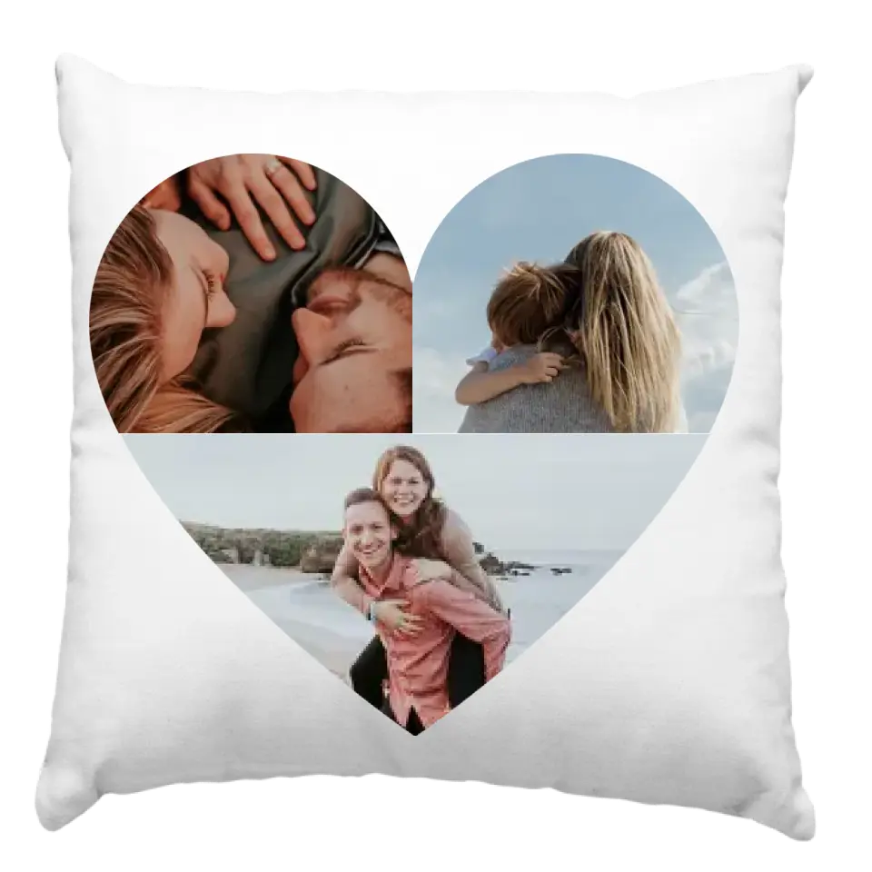 Szív alakú egyedi fényképes párna