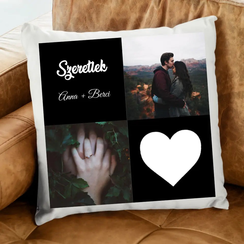 Valentin napi párna 2 képpel