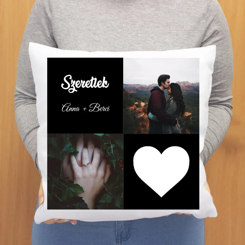 Valentin napi párna 2 képpel