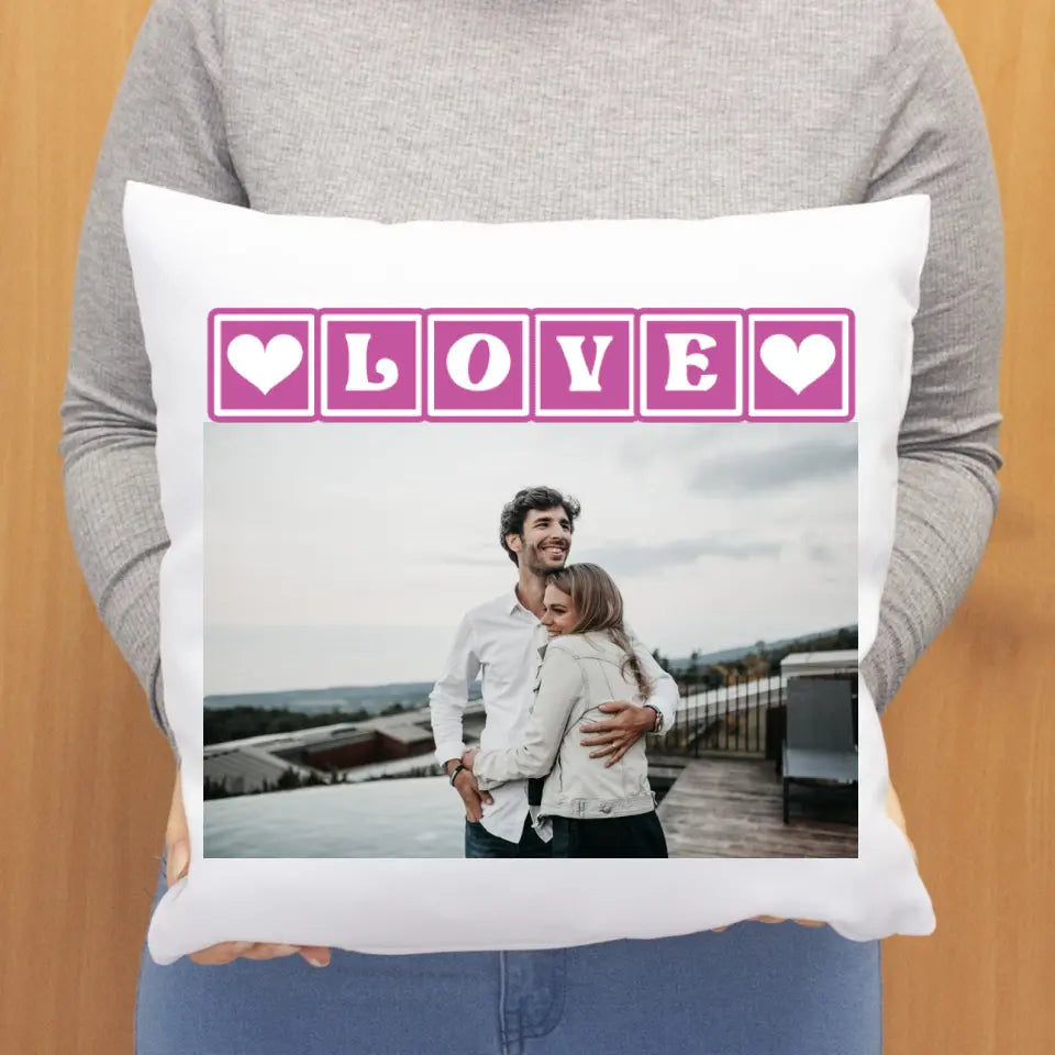 Valentin napi párna egyedi képpel