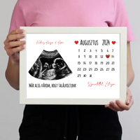 Egyedi ultrahang képes falikép naptárral, Várandós Anyukáknak 