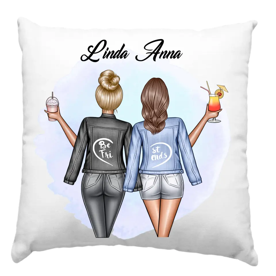 Egyedi legjobb barátnős párna
