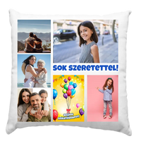 Születésnapi párna hat képpel