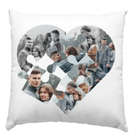 Mozaik mintás szív puzzle párna