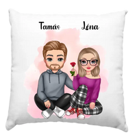 Valentin napi cuki páros párna