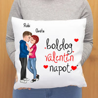 Valentin napi ölelkezős cuki páros párna