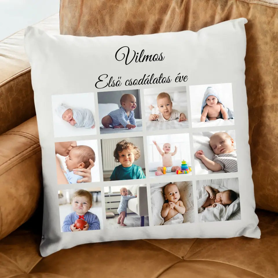 Egy éves szülinapi ajándék párna
