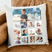 Az első év szülinapi ajándék párna fotóval