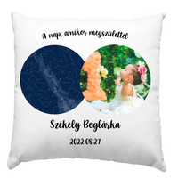 Születésnapi csillagtérkép párna képpel