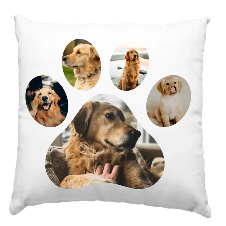 Egyedi fényképes kutyás tappancs párna