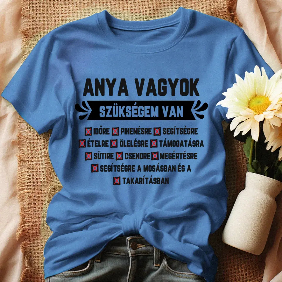 Egyedi ajándék anyukáknak - Anya vagyok kék