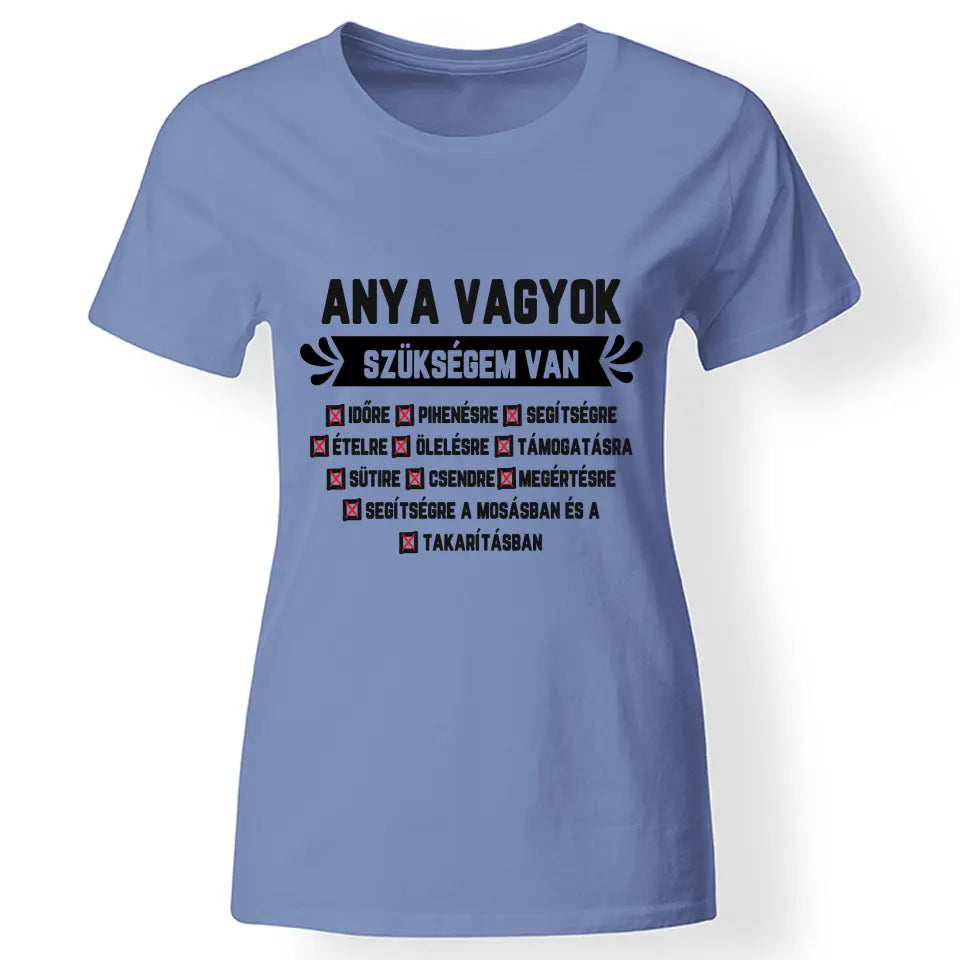 Egyedi ajándék anyukáknak - Anya vagyok kék