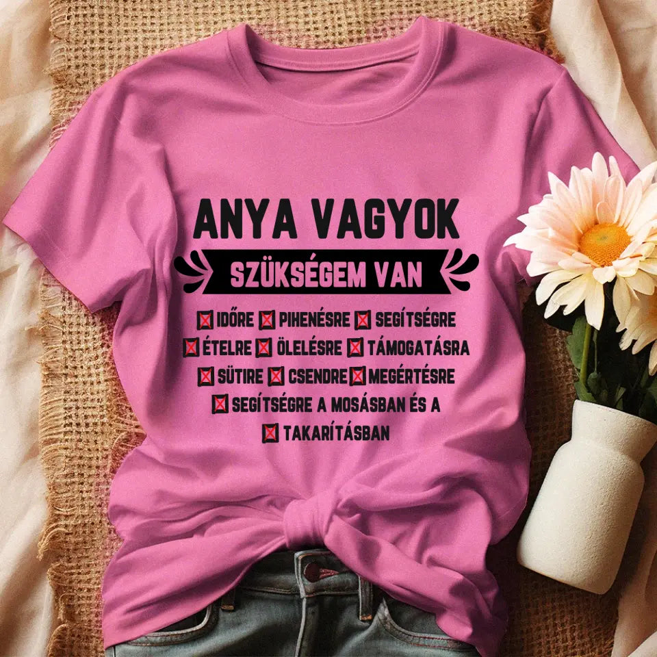 Egyedi ajándék anyukáknak - Anya vagyok rózsaszín