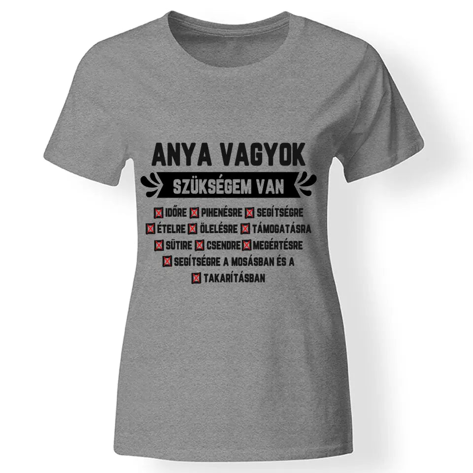 Egyedi ajándék anyukáknak - Anya vagyok szürke