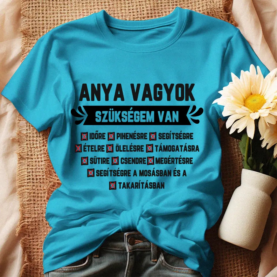Egyedi ajándék anyukáknak - Anya vagyok kék