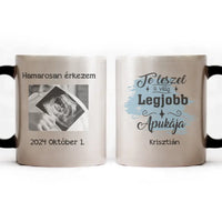 Hamarosan érkezem, ultrahang képes bögre leendő Apukáknak