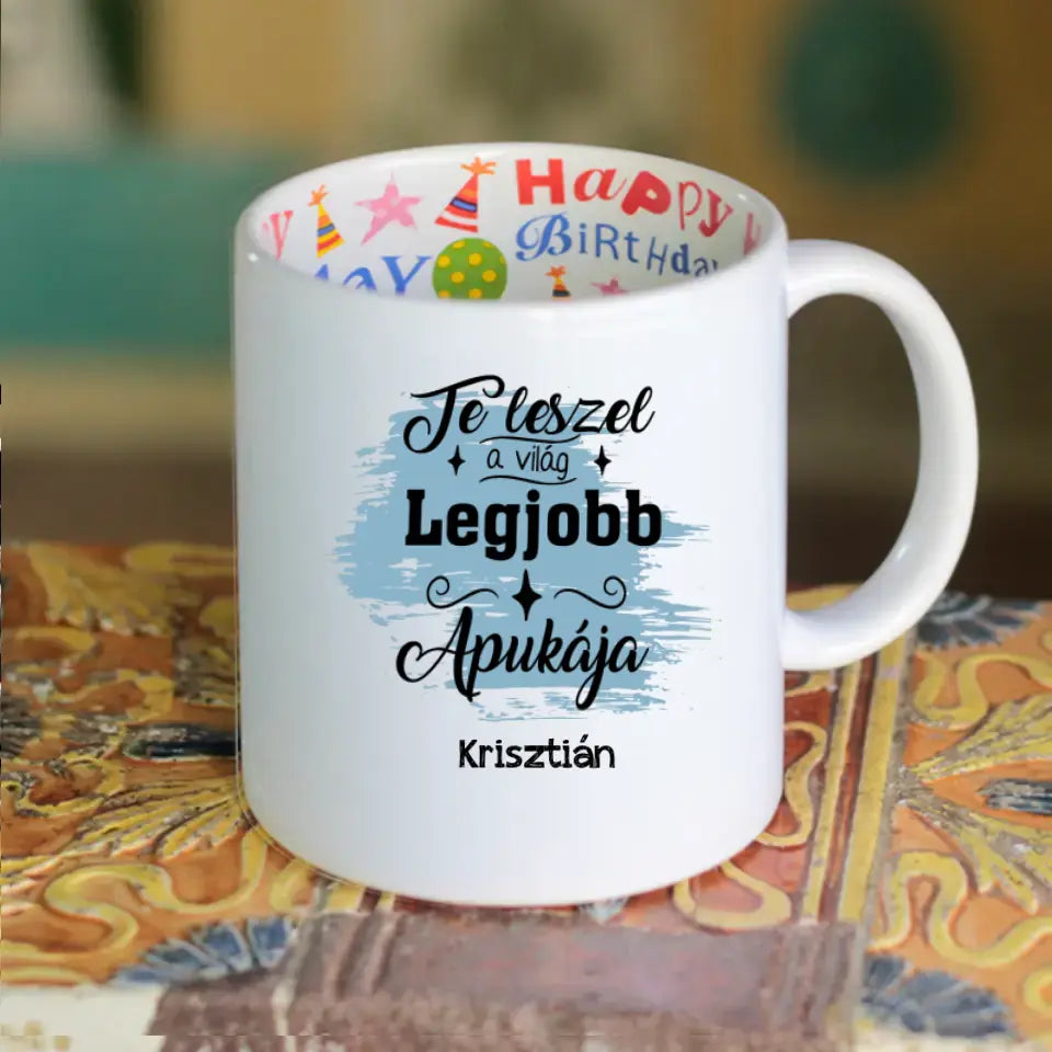 Hamarosan érkezem, ultrahang képes bögre leendő Apukáknak