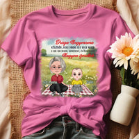 Egyedi ajándék nagymamáknak - Szerkeszthető karakteres Drága nagymama póló rózsaszín