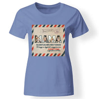 Fényképes ajándék nagymamáknak - Mama feliratos póló kék