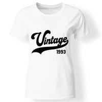 Szülinapi ajándék nőknek - Vintage évszámos női póló fehér