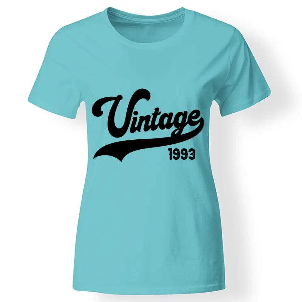 Szülinapi ajándék nőknek - Vintage évszámos női póló