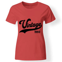 Szülinapi ajándék nőknek - Vintage évszámos női póló piros