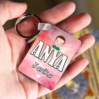 Egyedi cuki karakteres kulcstartó Anya felirattal