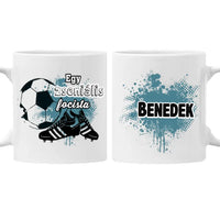 Egy zseniális focista feliratos bögre, egyedi névvel