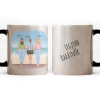 Szerkeszthető karakteres egyedi ajándék bögre Legjobb Barátnőknek