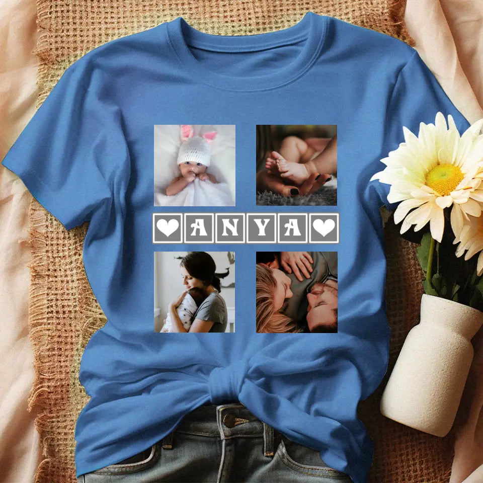 Anyák napi póló 4 képpel kék