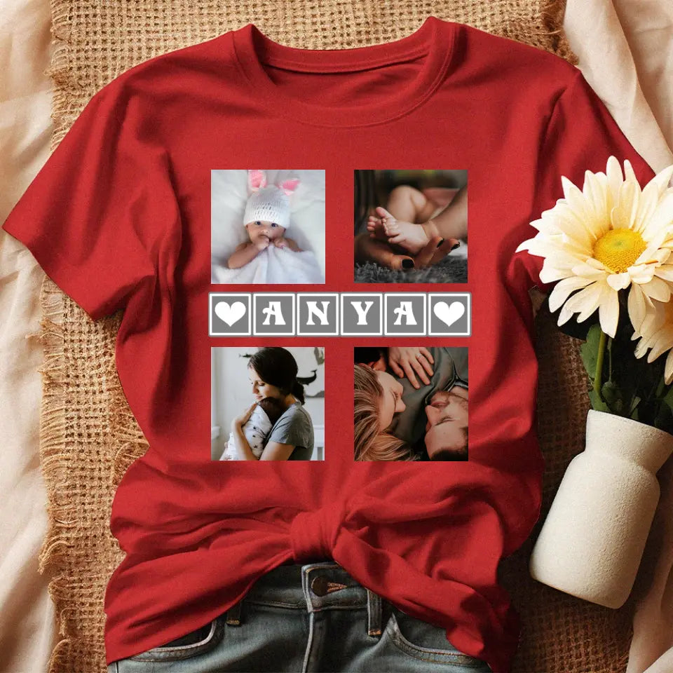 Anyák napi póló 4 képpel piros