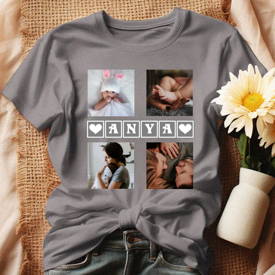 Anyák napi póló 4 képpel szürke