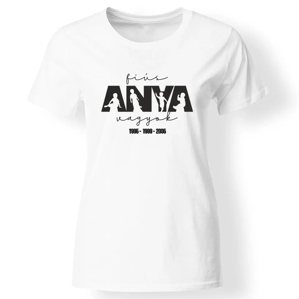 Fiús anya vagyok női póló fehér