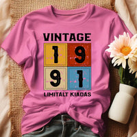 Szülinapi ajándék nőknek - Évszámos limitált kiadás női póló rózsaszín