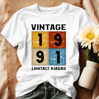 Szülinapi ajándék nőknek - Évszámos limitált kiadás női póló fehér