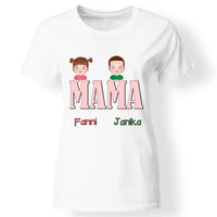 Egyedi ajándék póló Nagymamáknak, szerkeszthető karakterekkel fehér
