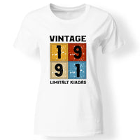 Szülinapi ajándék nőknek - Évszámos limitált kiadás női póló fehér