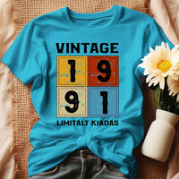 Szülinapi ajándék nőknek - Évszámos limitált kiadás női póló türkiz