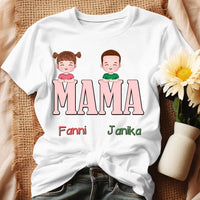 Egyedi ajándék póló Nagymamáknak, szerkeszthető karakterekkel fehér